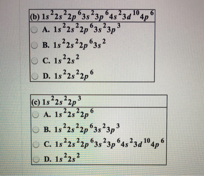 Solved 1 Out Of 3 Attempts For Each Electronic Configuration | Chegg.com