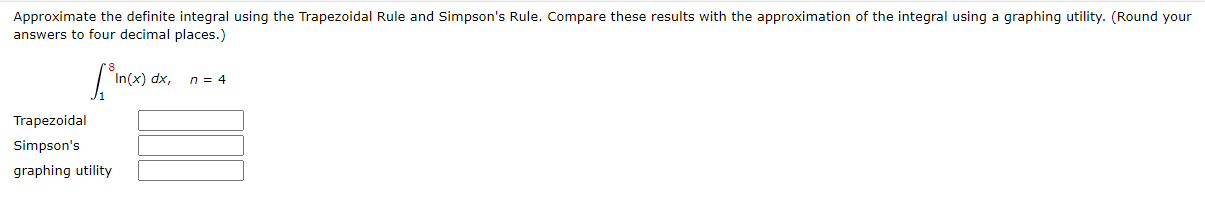 Solved Use the Trapezoidal Rule and Simpson's Rule to | Chegg.com