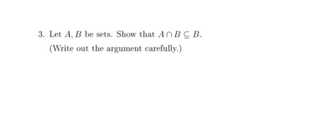 Solved Let A, B Be Sets. Show That A B B. (Write Out The | Chegg.com