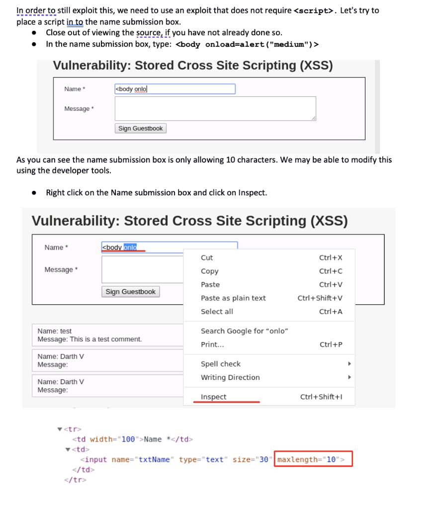 Solved Task 2: DVWA Stored XSS on Medium Security Reset the