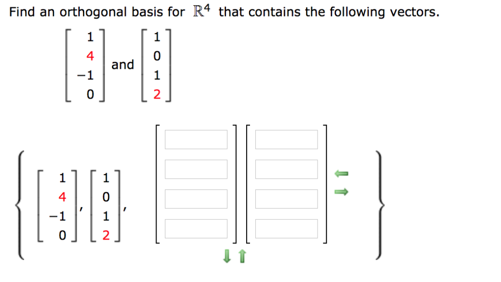 Solved Find an orthogonal basis for R4 that contains the | Chegg.com