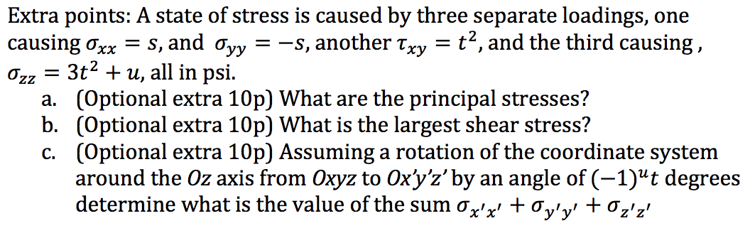 greek stress: definition, rules & examples |... Solved - Extra points: A state of stress is caused by three | Chegg.com