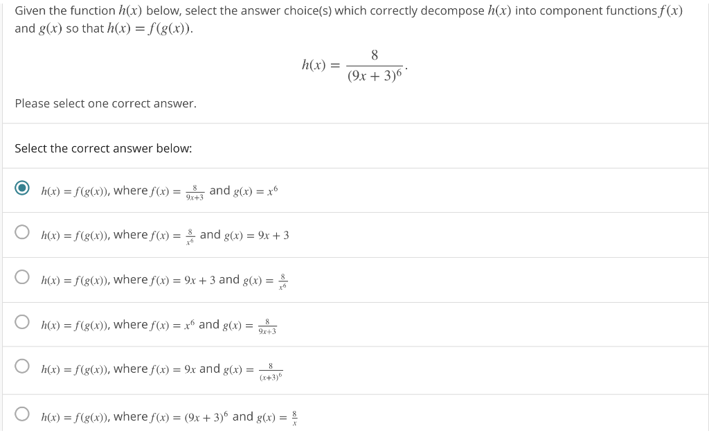 solved-given-the-function-h-x-below-select-the-chegg