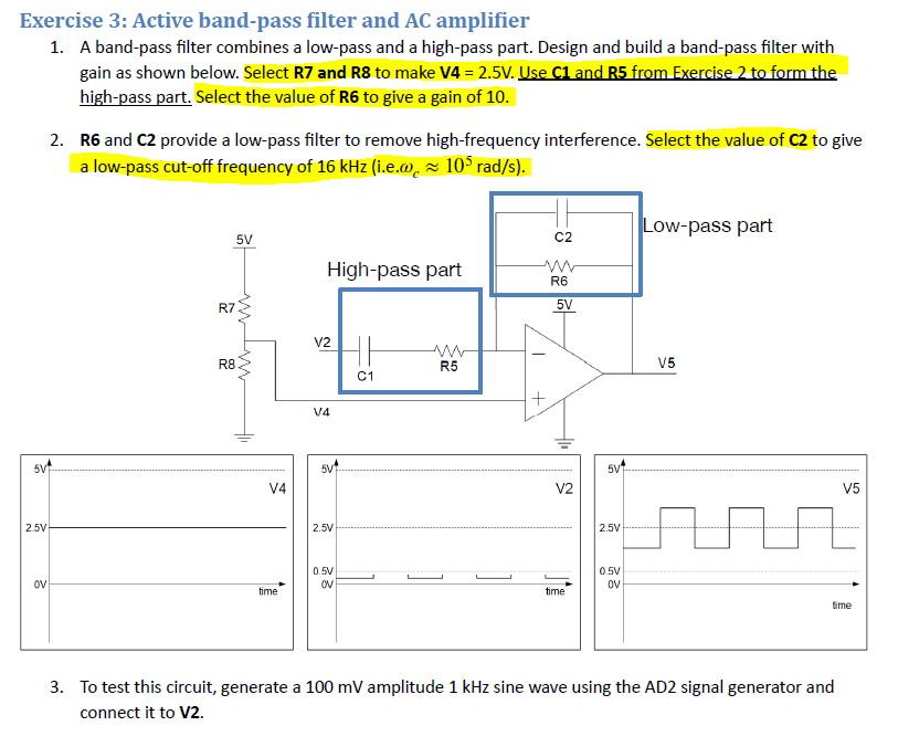 Solved 1. Design And Build The Photodiode Amplifier Circuit | Chegg.com