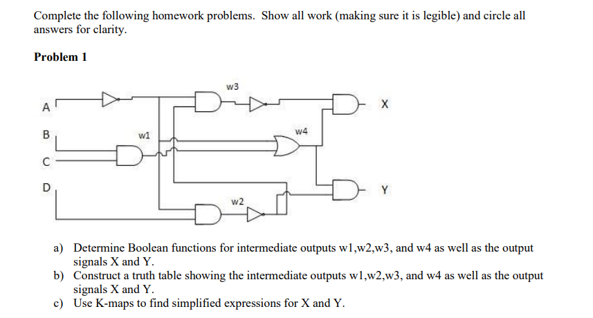 Solved Complete the following homework problems. Show all | Chegg.com