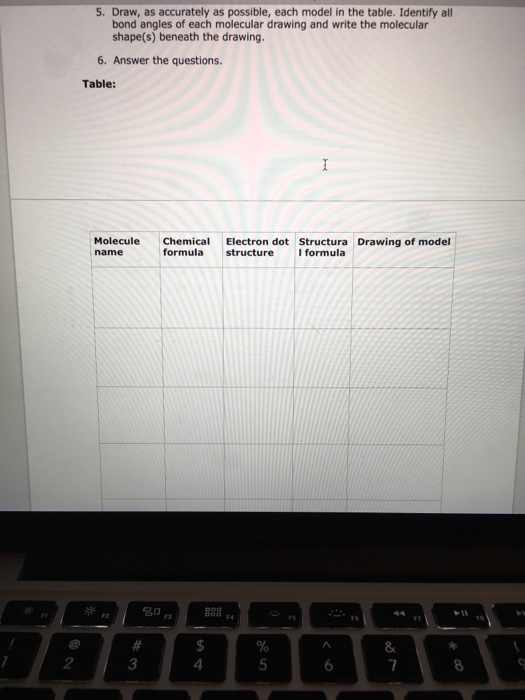 Solved Modeling Molecules Introduction You can represent a