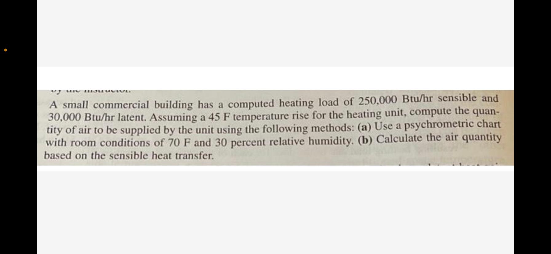 Solved **U UVE. A small commercial building has a computed | Chegg.com