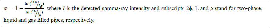 Solved Q4. For a gamma-densitometer, show that the void | Chegg.com