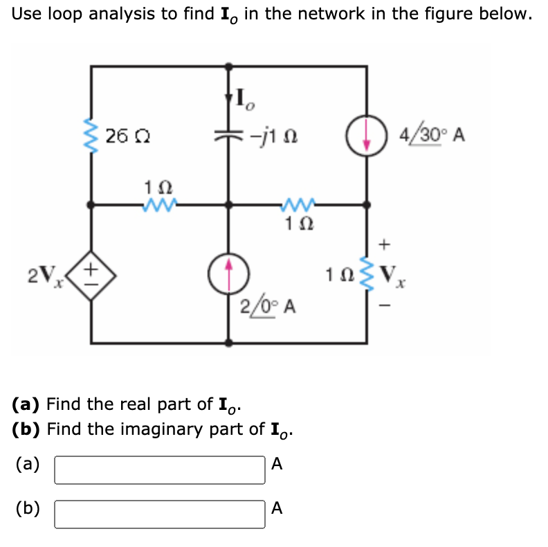 Solved Use loop analysis to find I, in the network in the | Chegg.com