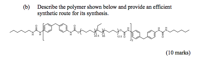 Solved (b) Describe The Polymer Shown Below And Provide An | Chegg.com