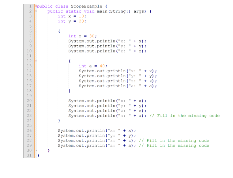 Solved 3.4 Explain the output in terms of code blocks and | Chegg.com