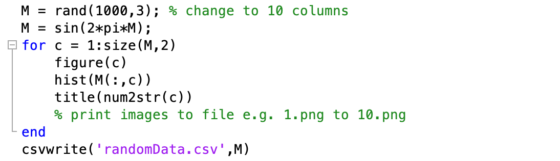 Solved M Rand 1000 3 Change To 10 Columns M Sin Chegg Com