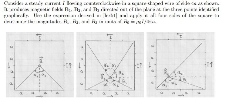 Solved Consider a steady current I flowing counterclockwise | Chegg.com