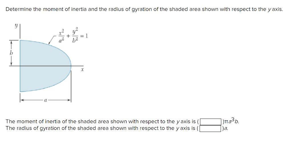 Solved Determine the moment of inertia and the radius of | Chegg.com