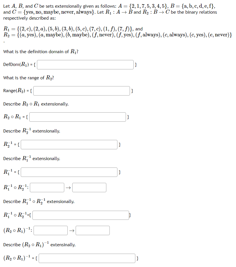 Solved Let A,B, And C Be Sets Extensionally Given As | Chegg.com