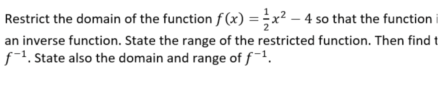 how to restrict the domain of a linear function