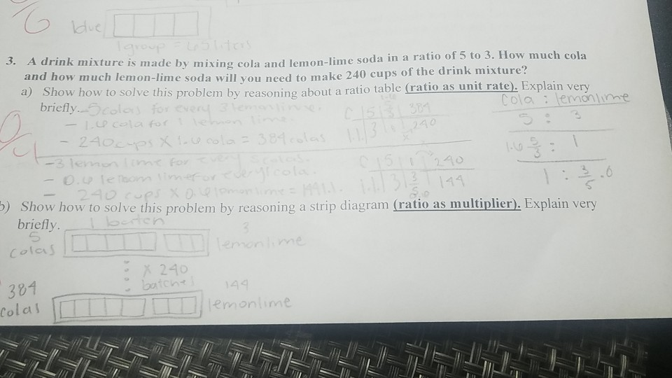 Solved 3. A drink mixture is made by mixing cola and