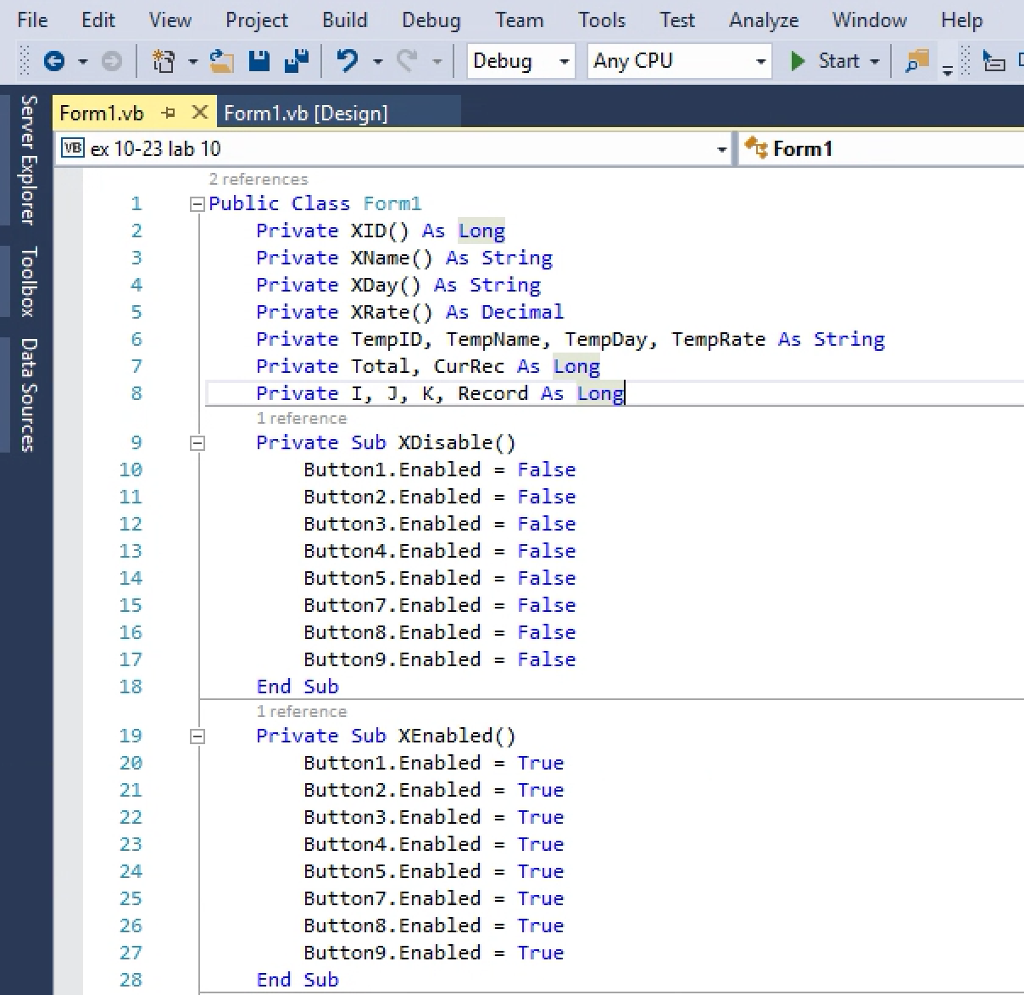 Use Microsoft Visual Studio - Visual Basic - Windows | Chegg.com