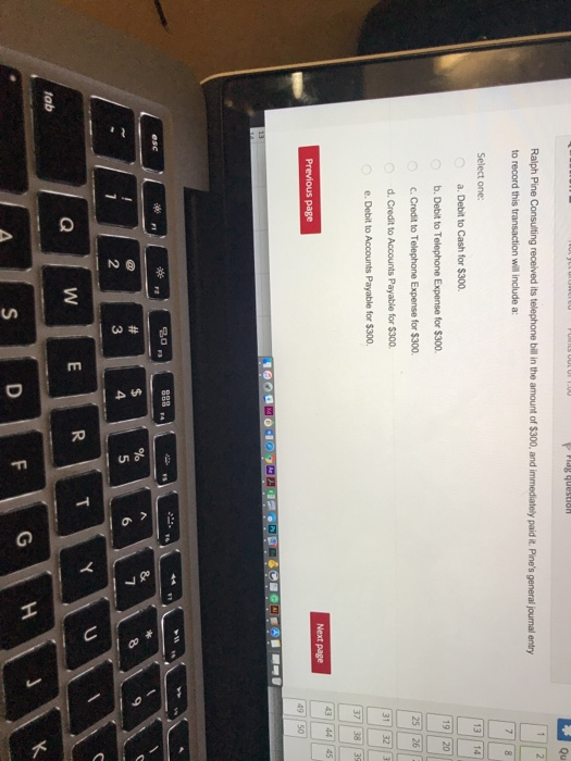 Solved Qu Ralph Pine Consulting received its telephone bill