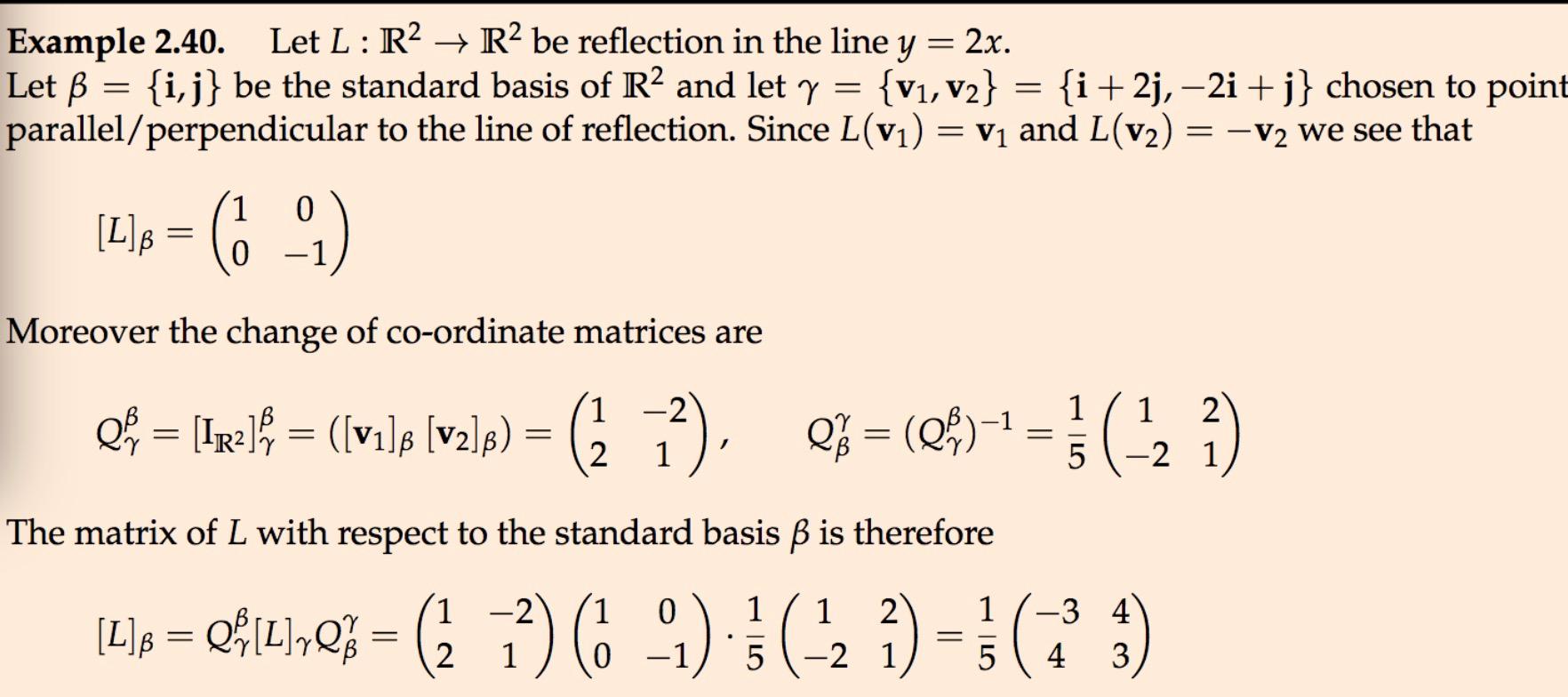 Solved Use 2 5 4 Let L Reflect In The Line Making Gradie Chegg Com