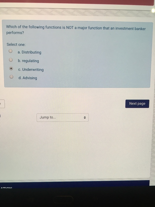 Solved Which of the following functions is NOT a major | Chegg.com