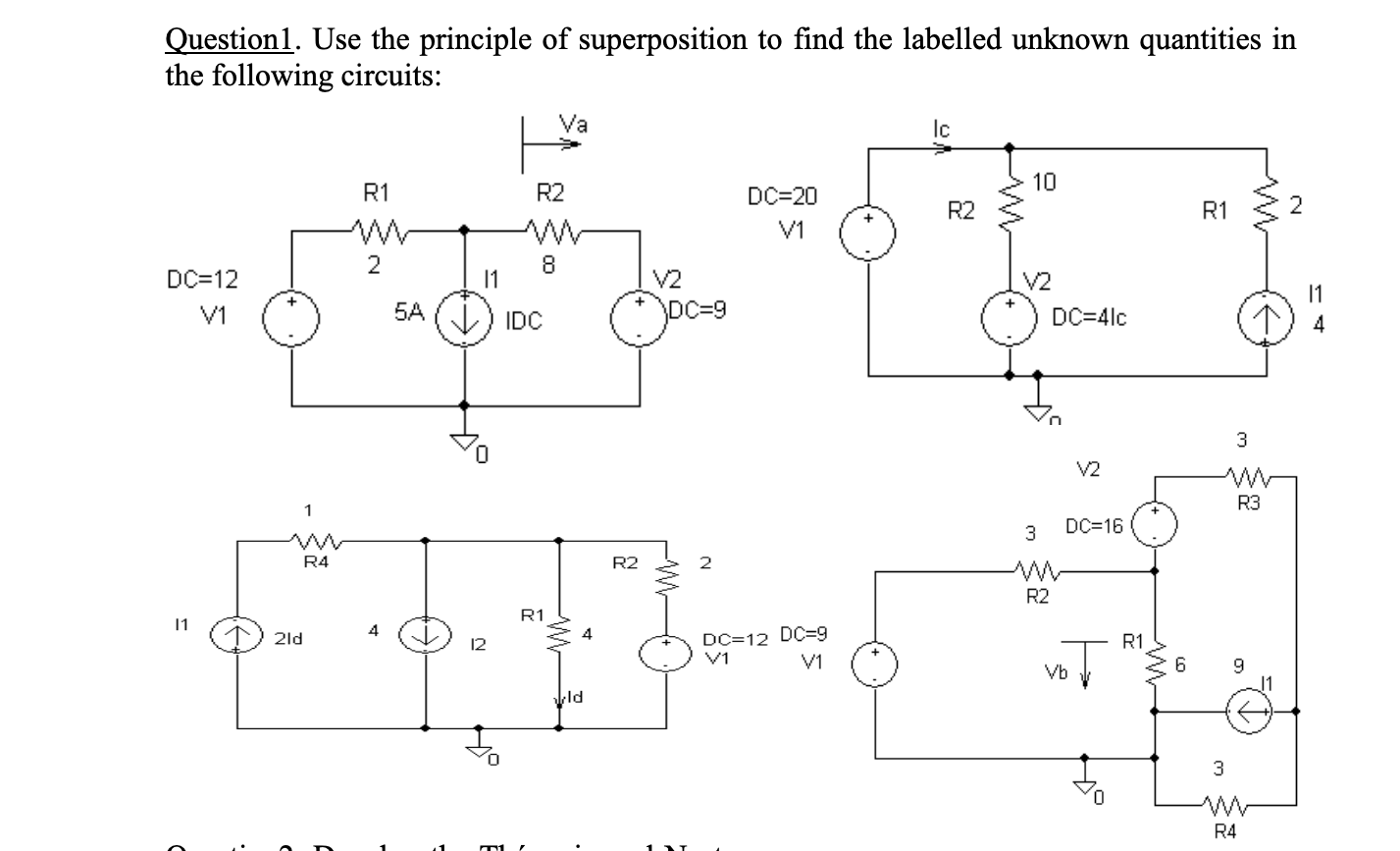 Solved Questionl. Use the principle of superposition to find | Chegg.com
