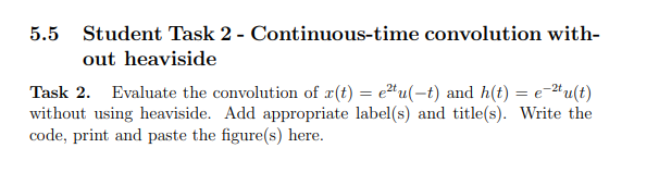 Solved 5.1 Continuous-time unit step function The | Chegg.com