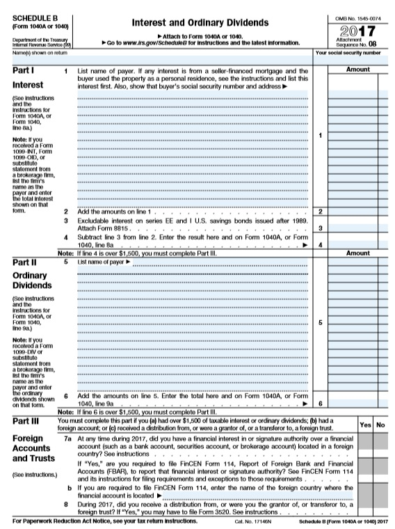 Solved How To Fill Out Schedule B, Form 1040 And Qualifie...