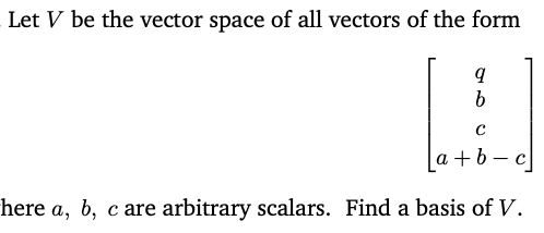 Solved Let V Be The Vector Space Of All Vectors Of The Form | Chegg.com