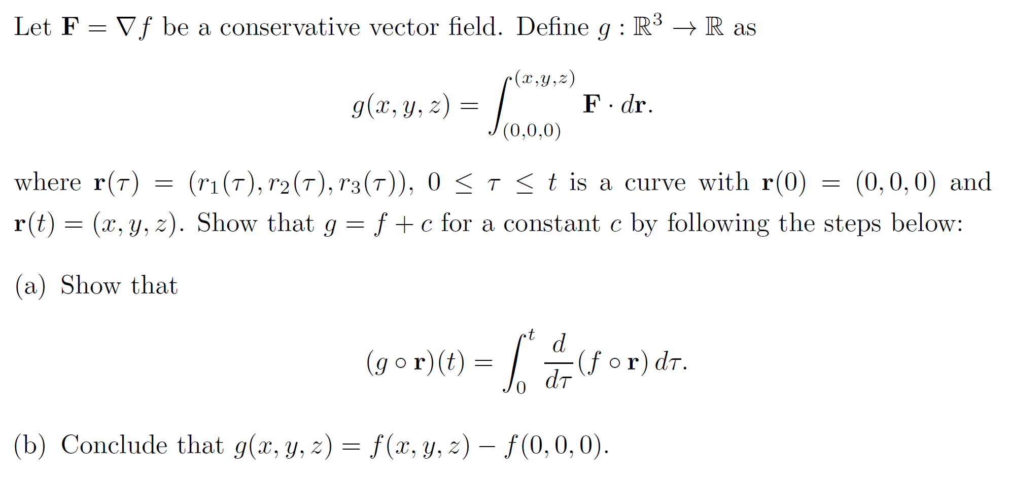 Solved Let F Vf Be A Conservative Vector Field Define G Chegg Com