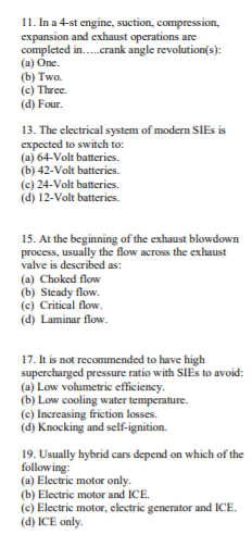 Solved 11. In a 4-st engine, suction, compression, expansion | Chegg.com
