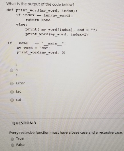 (Solved) : Example Python Topic Recursion Python Q42030845 ...