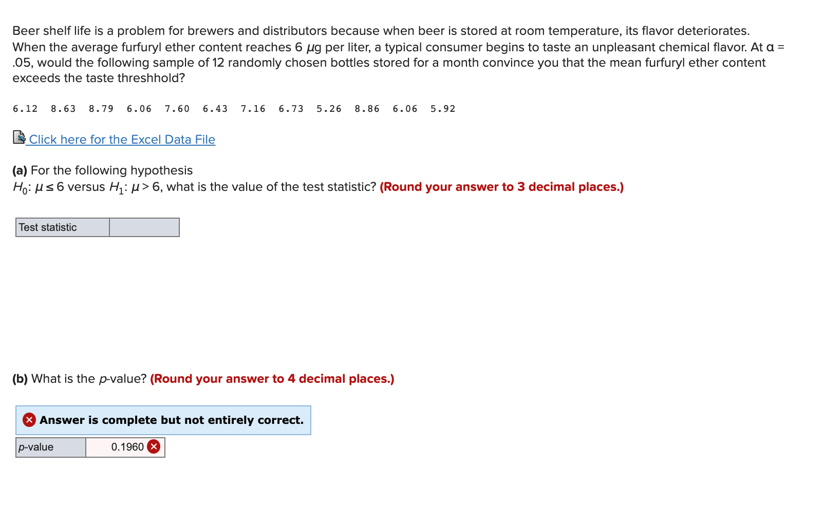Solved Beer shelf life is a problem for brewers and