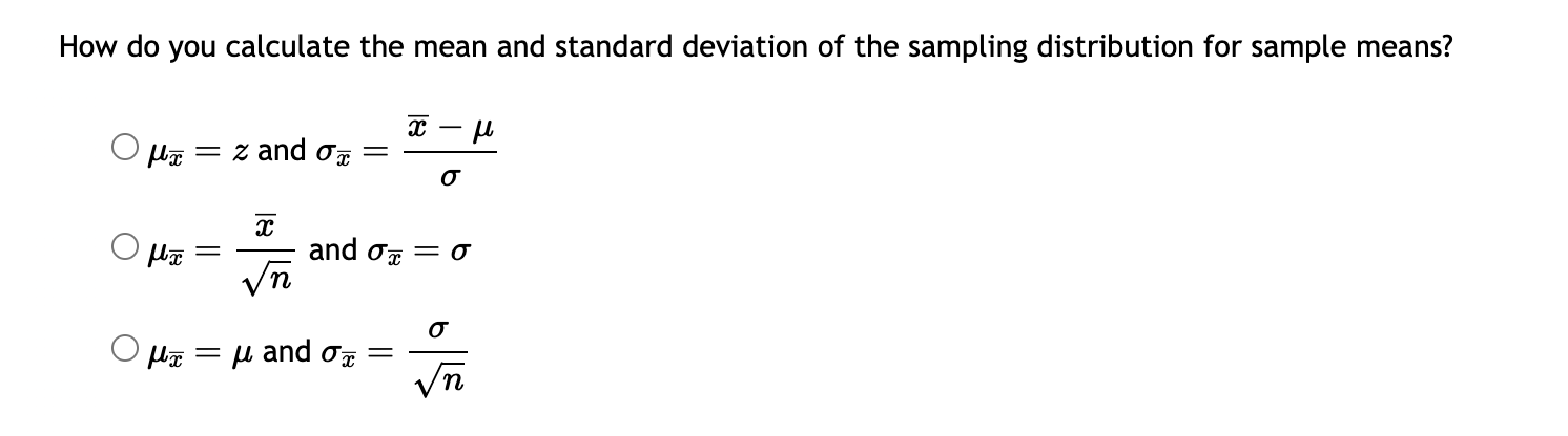Solved How do ﻿you calculate the mean and standard deviation | Chegg.com