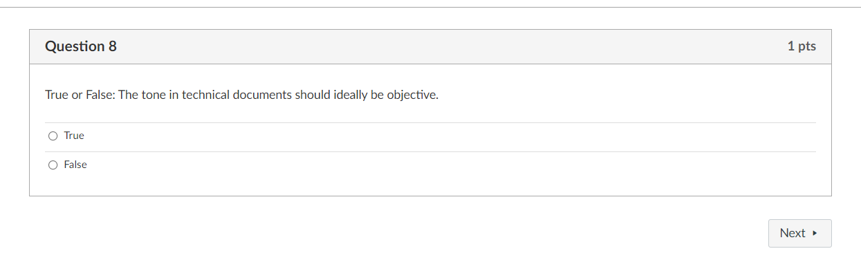 Solved Question 1 1 pts Choose TRUE if the statement very | Chegg.com