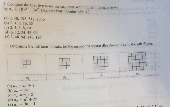 Solved 8 Compute The First Five Terms The Sequence With Chegg Com