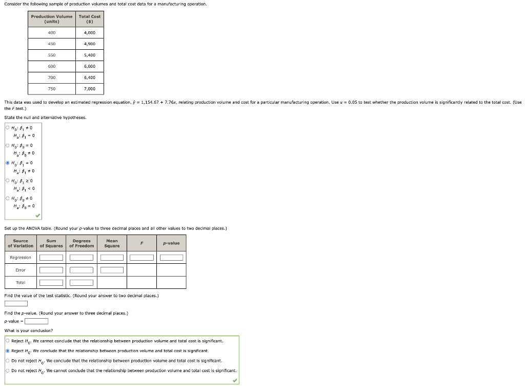 Solved Consider the following sample of production volumes | Chegg.com