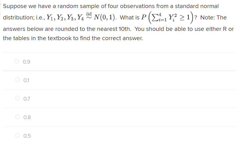 Solved Suppose we have a random sample of four observations | Chegg.com