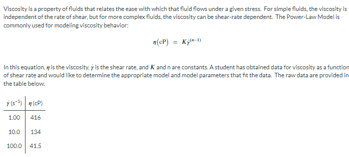 Solved Viscosity is a property of fluids that relates the | Chegg.com