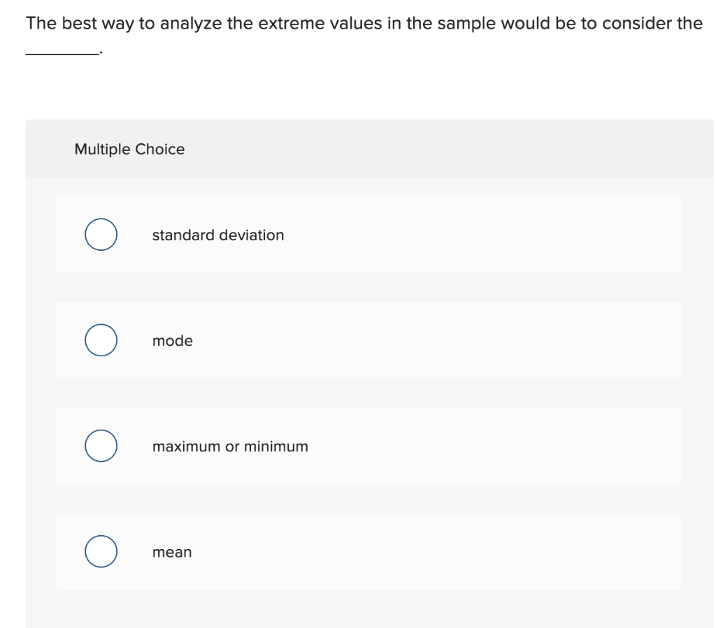 Solved The Best Way To Analyze The Variability In The Sample Chegg
