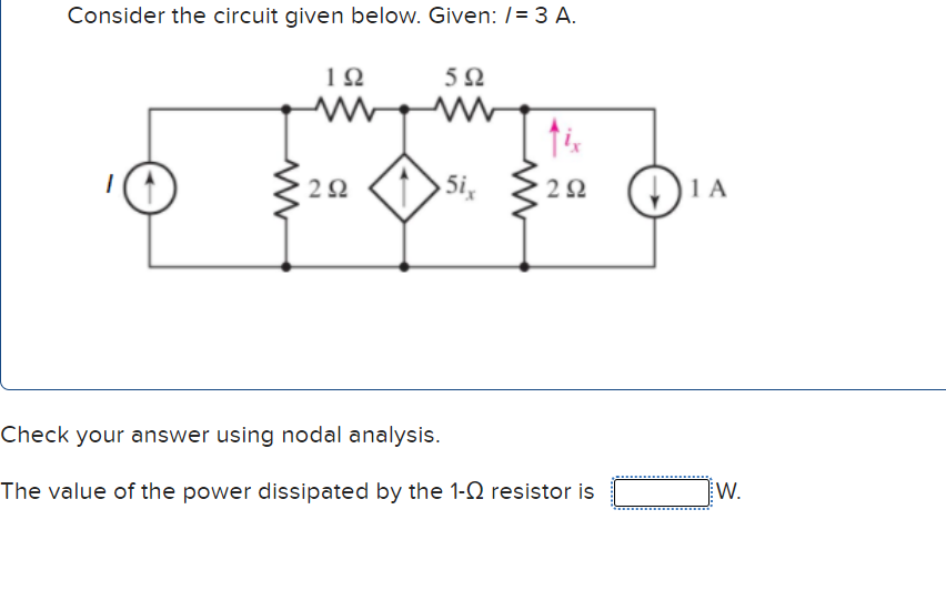 Solved Consider the circuit given below. Given: /= 3 A. 192 | Chegg.com
