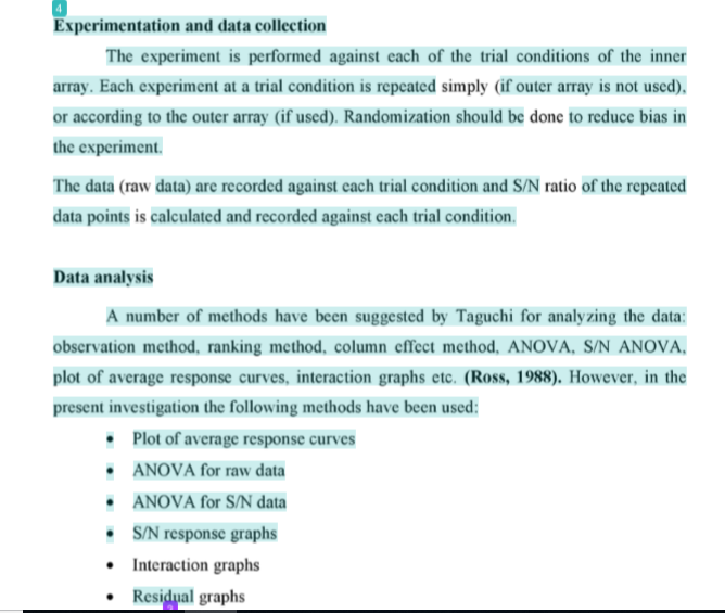 Solved Experimentation and data collection The experiment is | Chegg.com