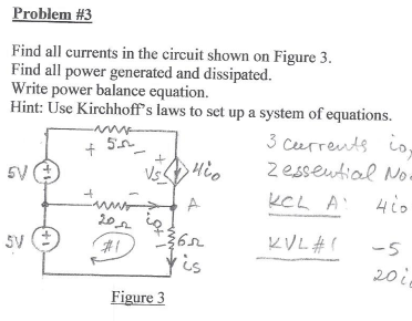 Solved Problem #3 Find all currents in the circuit shown on | Chegg.com