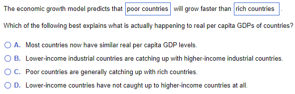 Solved The economic growth model predicts that will grow | Chegg.com