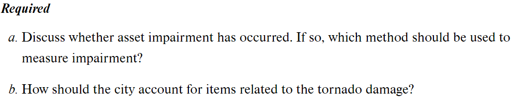 Potential Impairment of Capital Assets. (CL05-2) A | Chegg.com