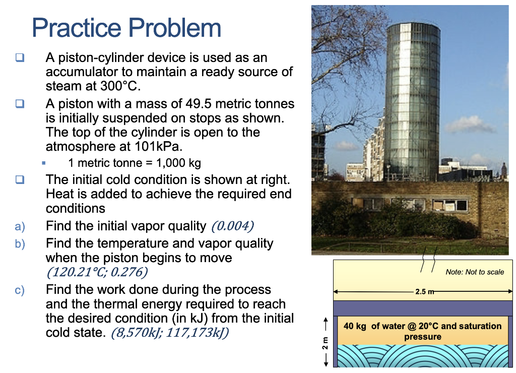 Solved Practice Problem A piston-cylinder device is used as | Chegg.com