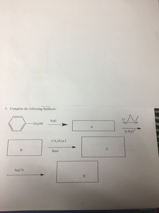 Solved Complete The Following Synthesis: | Chegg.com