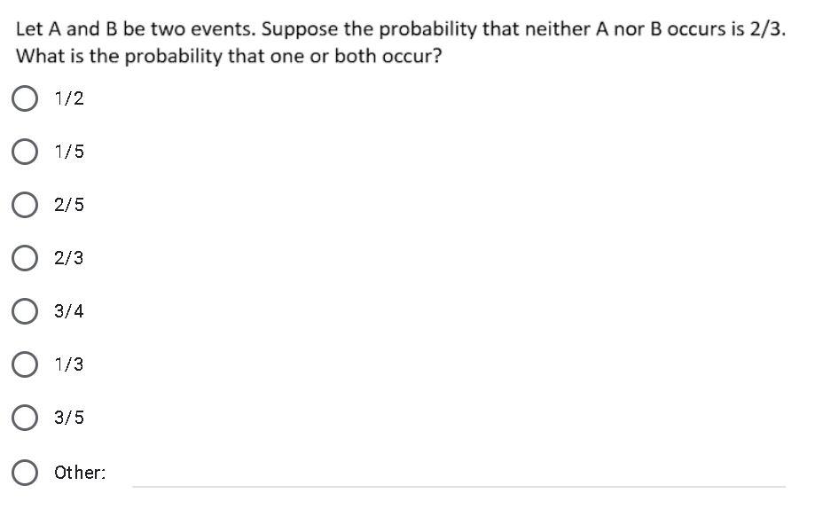 Solved Let A And B Be Two Events. Suppose The Probability | Chegg.com