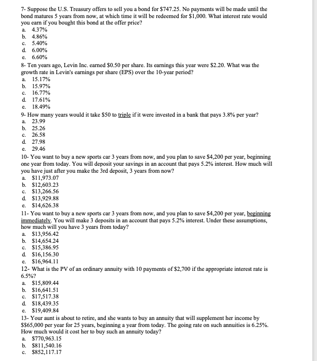 Solved 11- Your bank account pays a 6% nominal rate of | Chegg.com