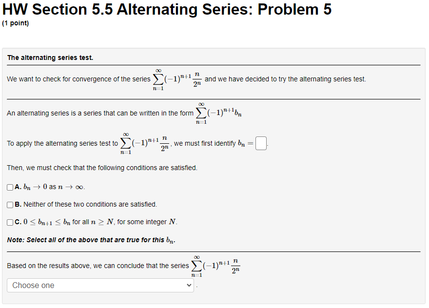 5.5 Alternating Series , Alternating Series Definition (Illustrated ...